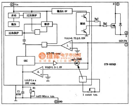 STR-6658B power supply thick film hybrid integrated circuit