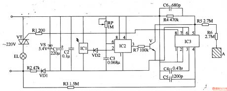 Infrared remote control dimmer, speed controller diagram 1