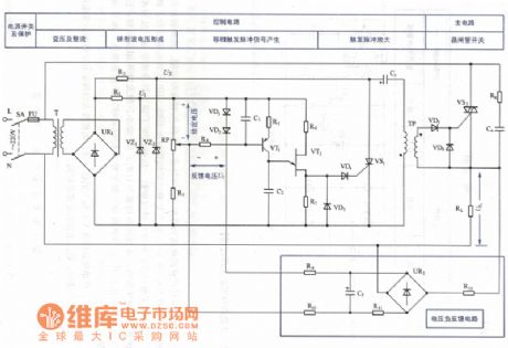 The AC voltage regulation circuit with stabilization sectors