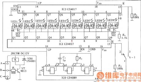 Current-Flowing-Direction Demonstrator Circuit Diagram