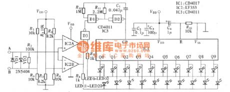 Current-Flowing-Direction Demonstrator Circuit Diagram