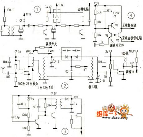 The transistor bile taste sound adjusting circuit