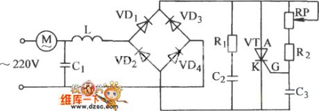 The stepless regulated circuit of thyristors