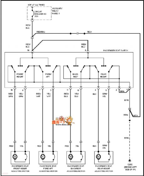 Audi passenger seat circuit