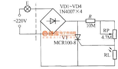 Simple light-operated  street lamp circuit diagram(2)