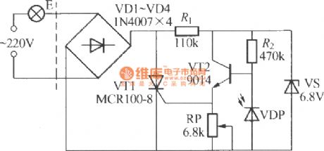 Simple light-operated  street lamp circuit diagram(3)