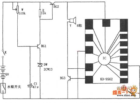The automatic for help alarm circuit