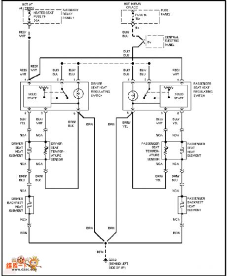 Audi front seat heating circuit