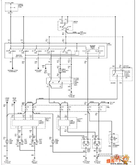 Audi (with DRL) headlamp circuit