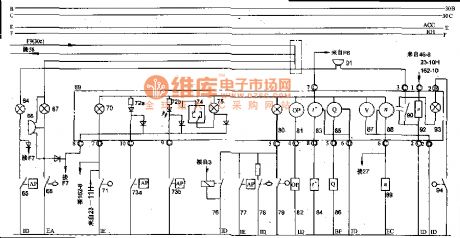 Automobile instrument theory circuit of 70 road vehicle of Toyota Land Cruiser