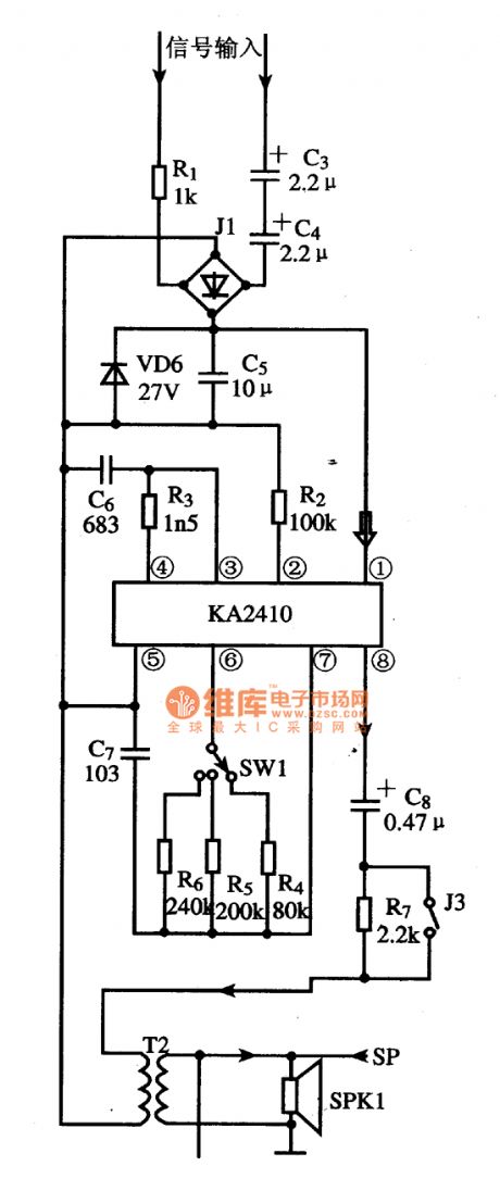 KA2410 IC Typical Application Circuit