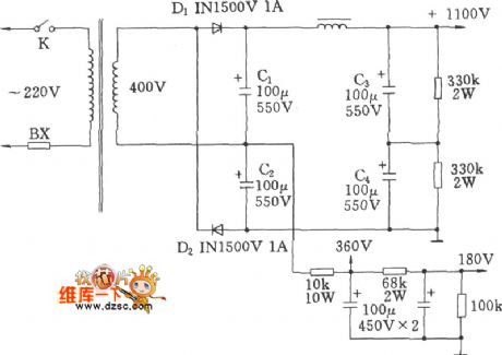 The common high-voltage multiplier circuit
