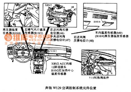 Air-conditioning control system component position circuit