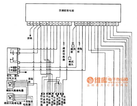BENZ 300SE/300SEL air conditioning circuit