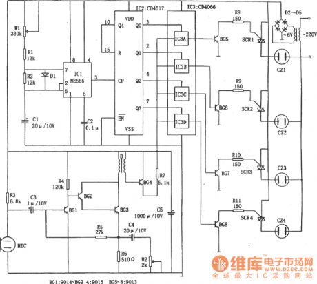 The music fancy lantern controller circuit