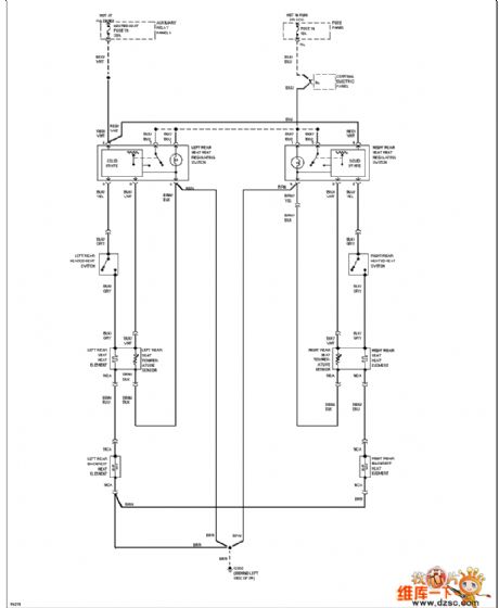 The Audi rear chair heating circuit