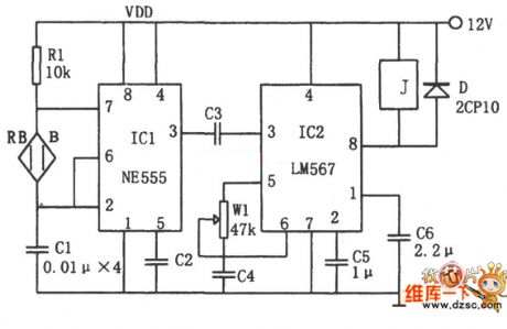 The precise temperature control circuit of temperature/frequency converter