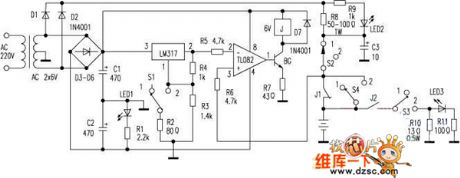 Nickel cadmium battery automatical charger, discharger circuit diagram