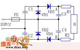 Energy-saving fluorescent starter circuit diagram
