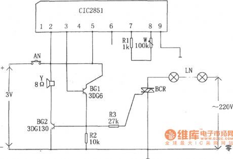 The contactless fancy lantern controller circuit