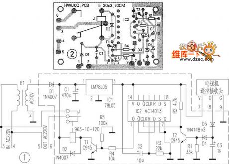 Universal infrared remote control power outlet circuit diagram