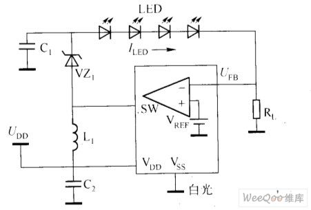 Basic White LED Drive Circuit of Switch Converter