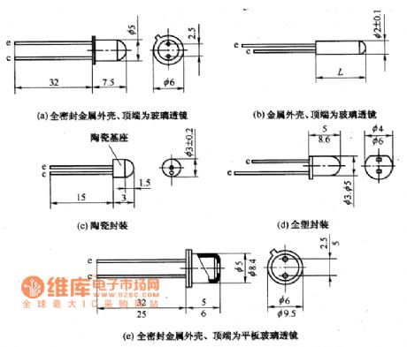 3DU series silicon phototransistor package type and dimension circuit