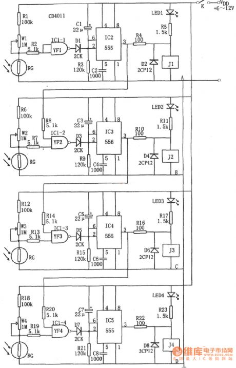 The auto-illuminance control system circuit
