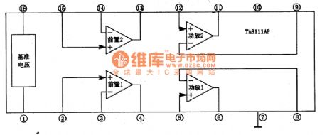 TA8111AP monolithic stereo playback integrated circuit