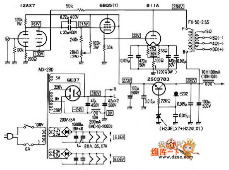 The 811 transistor power amplifier circuit