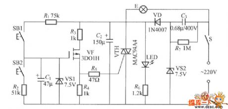 The dual key FET dimmer circuit