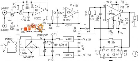 The IM3886 woofer power amplifier circuit