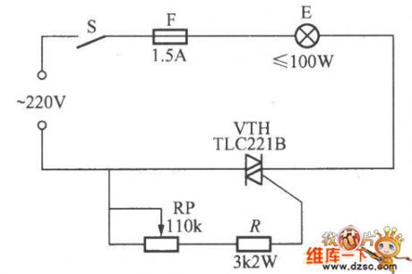 The simplest dual-way thyristor dimmer circuit