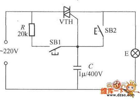 The lighting lamp power-off self-lock switch circuit
