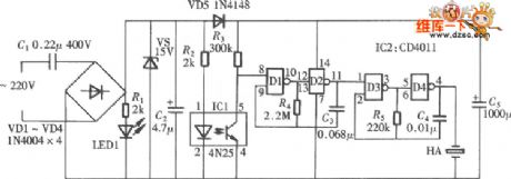 The power-off alarm circuit of passive type