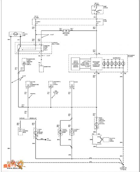 Audi instrument lighting circuit