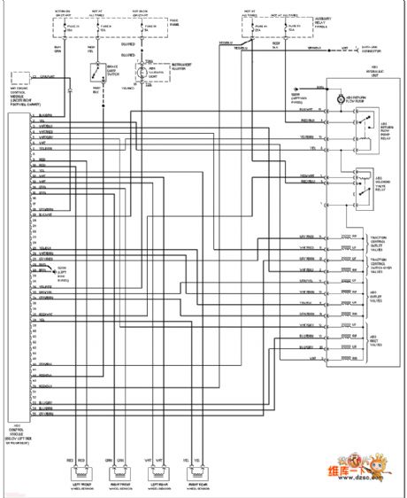 Audi (front drive) anti-lock braking circuit