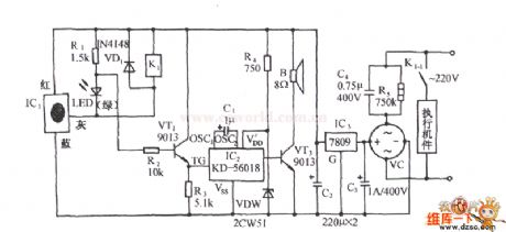 Piezoelectric high level automatic control and alarming circuit