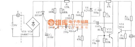 Discrete sound and light control stairs delay switch circuit(8)