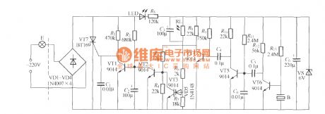 Discrete sound and light control stairs delay switch circuit(7)