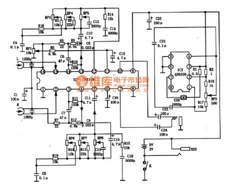 TA8119 monolithic stereo playback integrated circuit
