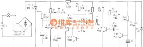 Discrete sound and light control stairs delay switch circuit(6)