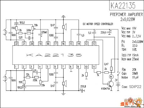 KA22135 audio IC circuit