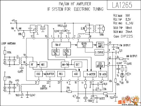 LA1265 audio IC circuit