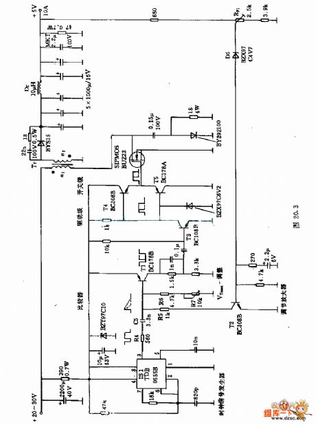 The 50w DC transformer circuit