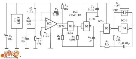 The over-temperature monitor and alarm circuit