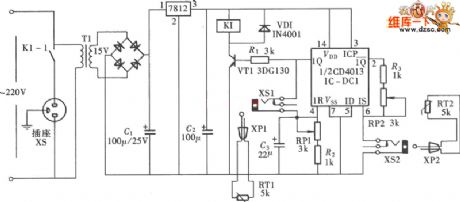 The temperature upper and lower limit controller circuit