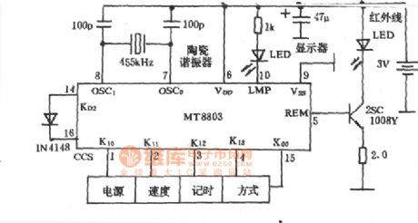 infrared emitter(MT8803) of electric fan circuit