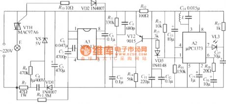 Infrared remote control dimmer lamp circuit