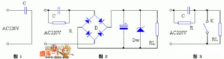 Capacitor circuit diagram in capacitor dropping vlotage source